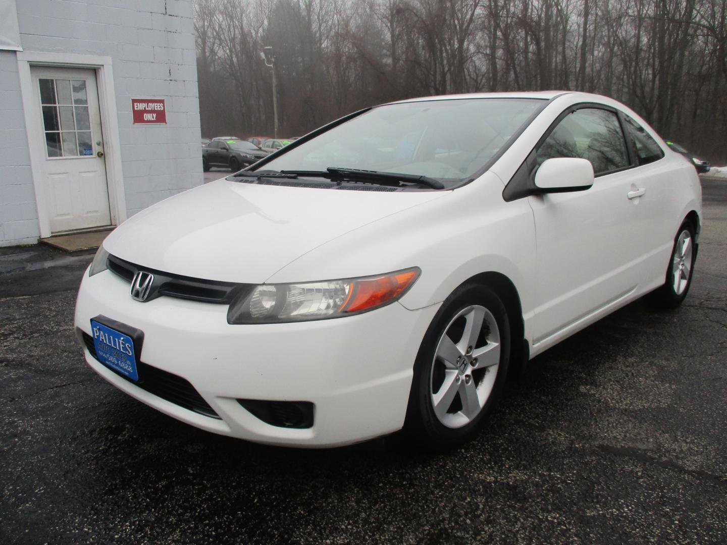 2007 WHITE Honda Civic EX Coupe AT (2HGFG12867H) with an 1.8L L4 SOHC 16V engine, 5-Speed Automatic Overdrive transmission, located at 540a Delsea Drive, Sewell, NJ, 08080, (856) 589-6888, 39.752560, -75.111206 - Photo#0